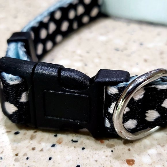 Tahari Small Pets Tahari Blue Black White Collar And Leash Set Puppydog Small Poshmark